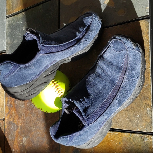 RYKA, blue suede cushioned walking shoes, size 6M - Picture 4 of 5
